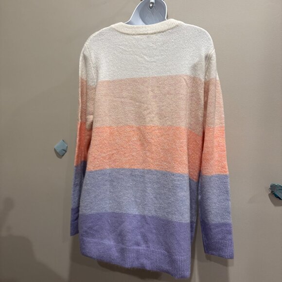GAP light weight, multi-colored wide striped pullover sweater, Large - Picture 3 of 5